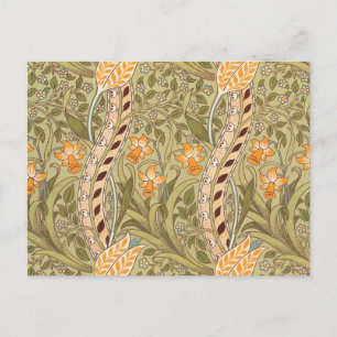 Cartão Postal De Festividades William Morris Daffodil Garden Flower Classic Bota