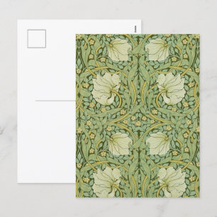Cartão Postal De Festividades William Morris Pimpernel Floral Blue Wallpaper