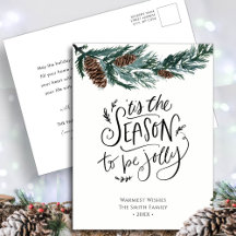 Winter Nature | Watercolor Pine Cone Christmas