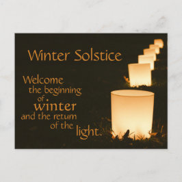 Cartão Postal De Festividades Winter Solstice Longest Day Return to Light Winter