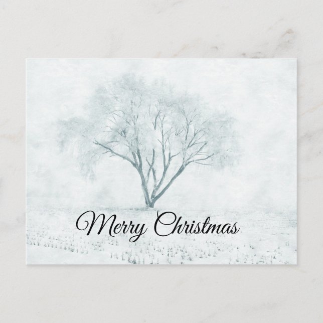 Cartão Postal De Festividades Winter Tree (Frente)