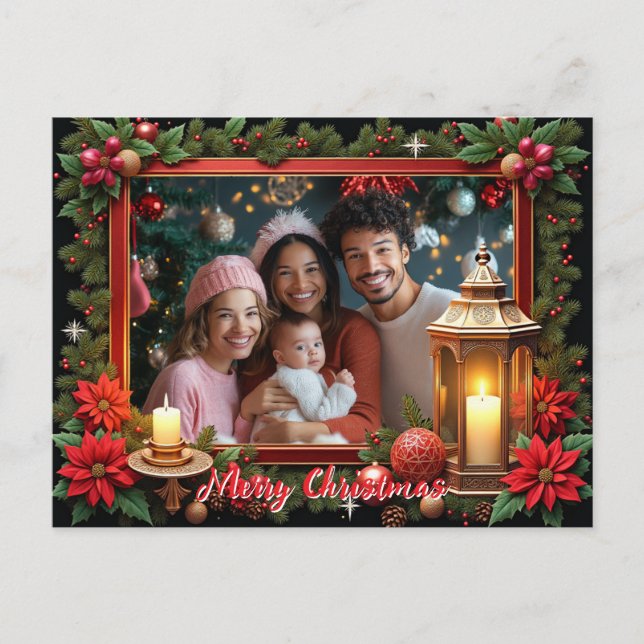 Cartão Postal De Festividades With own photo Cozy Christmas Keepsake (Frente)