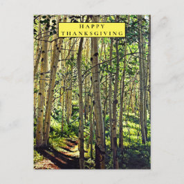 Cartão Postal De Festividades Woodland no Cartão de Férias de Aspens