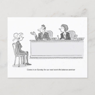 Cartão Postal De Festividades Work Life Balance