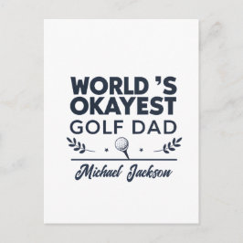 Cartão Postal De Festividades World’s Okayest Golf Dad Custom Name Design