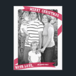 Cartão Postal De Festividades Wrapped With Love Christmas Photo Card Postcard<br><div class="desc">Celebrate the season with this modern and stylish holiday postcard from Berry Berry Sweet.</div>