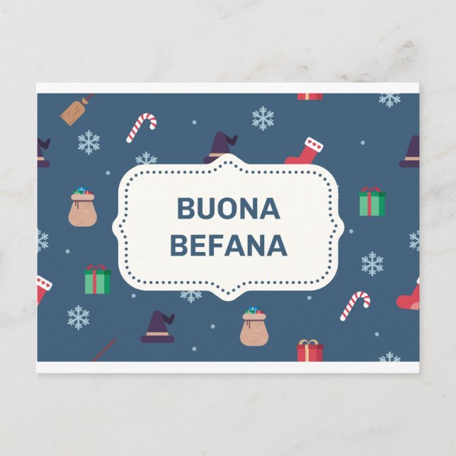 Cartão Postal De Festividades xmas buona Befana (Frente)