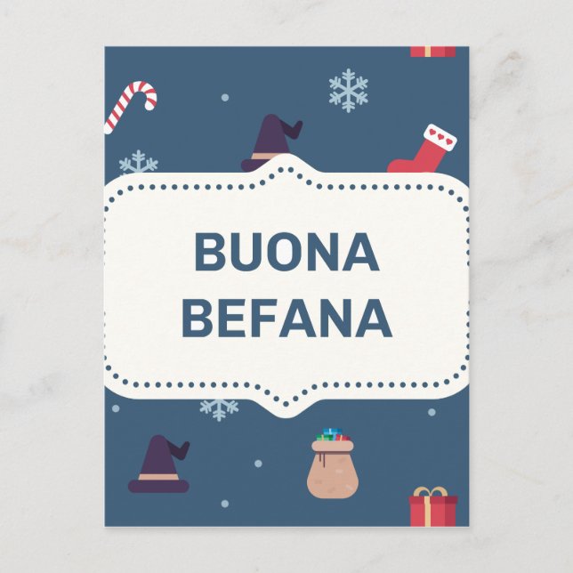 Cartão Postal De Festividades xmas buona Befana (Frente)