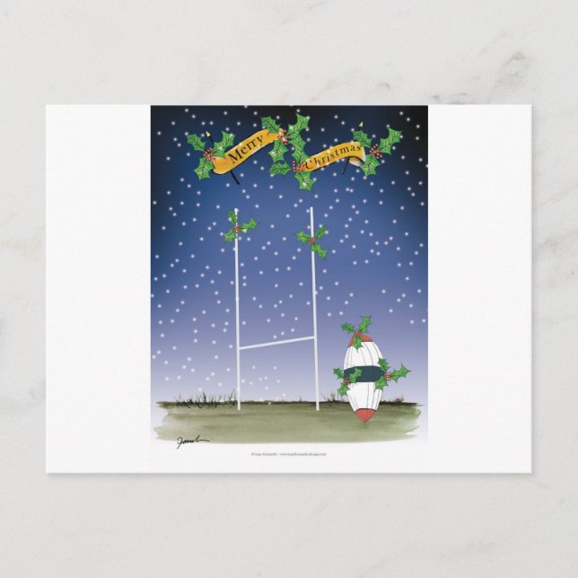 Cartão Postal De Festividades xmas do rugby (Frente)