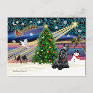 Cartão Postal De Festividades XMAS MAGIC-Scottie2B