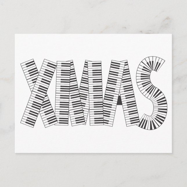 CARTÃO POSTAL DE FESTIVIDADES XMAS MUSICAL (Frente)