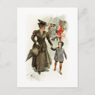 Cartão Postal De Festividades Xmas Papai Noel do desejo do coração de Harrison