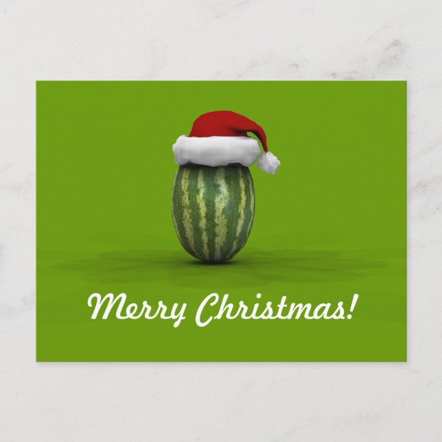 Cartão Postal De Festividades Xmas Watermelon (Frente)