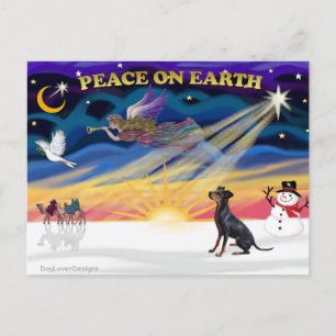 Cartão Postal De Festividades XmasSunrise-ManchesterTerrier-1