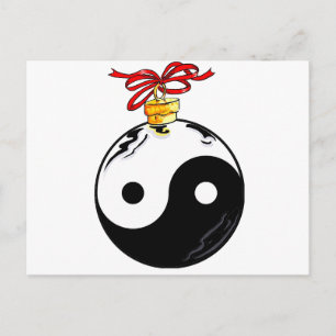 Cartão Postal De Festividades Yin & Yang Christmas Ball