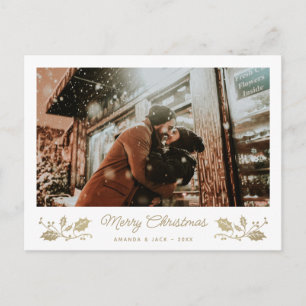 Cartão Postal De Festividades Young Couple First Christmas Photo Postcards
