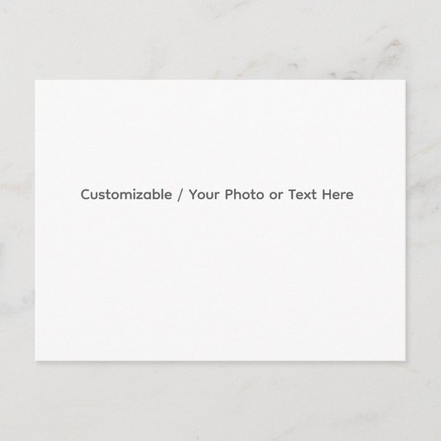 Cartão Postal De Festividades Your Photo or Text Here (Customizable Design) (Frente)