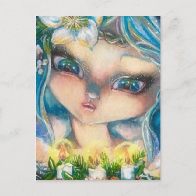 Cartão Postal De Festividades Yule Christmas card (Frente)