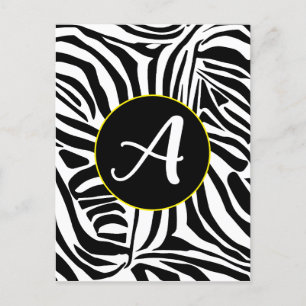 Cartão Postal De Festividades Zebra Pattern