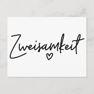 Cartão Postal De Festividades Zweisamkeit, palavra alemão, unidade, alemão
