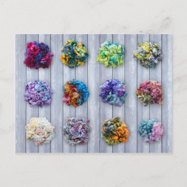 Cartão postal de fibra tingida English Leicester L (Frente)