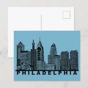 Cartão Postal de Filadélfia – Silhueta do Horizont