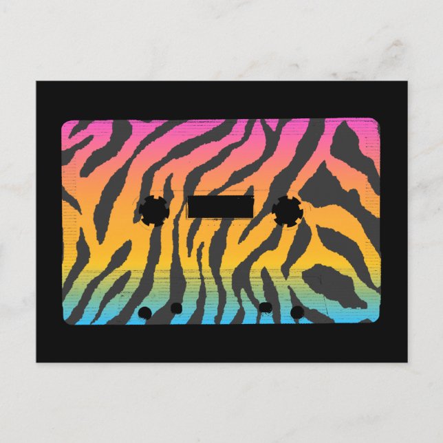 Cartão postal de fita cassete Corey Tiger 80s (Frente)