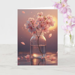 Cartão Postal de Flor de Cerejeira - Sakura Elegan