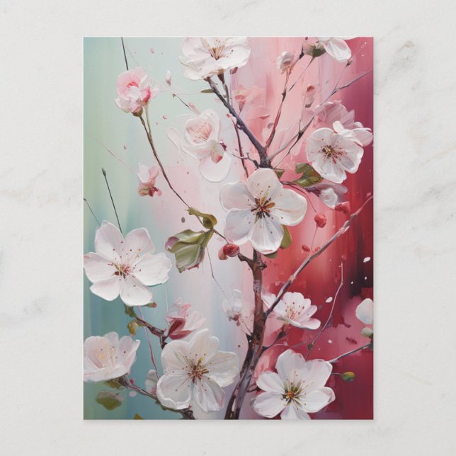 Cartão postal de flores de primavera (Frente)