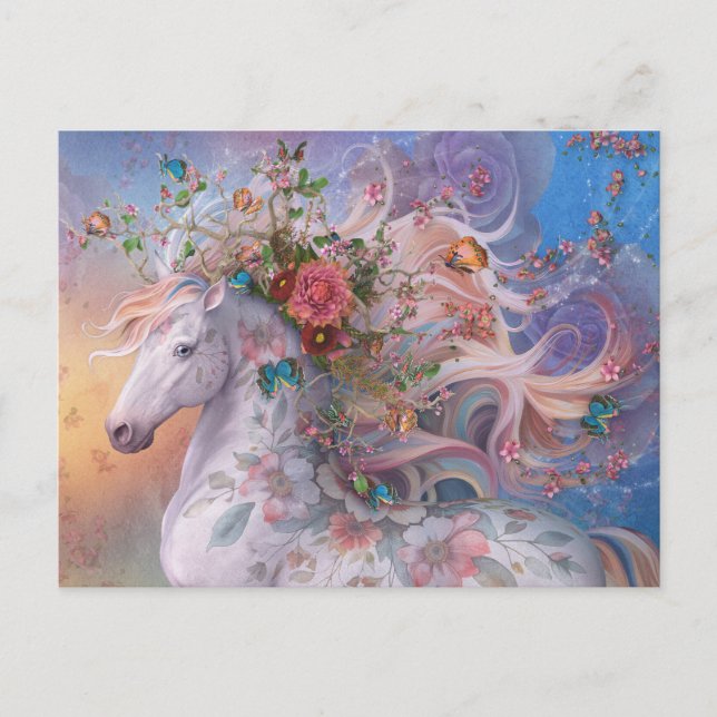 Cartão postal de flores de verão (Frente)