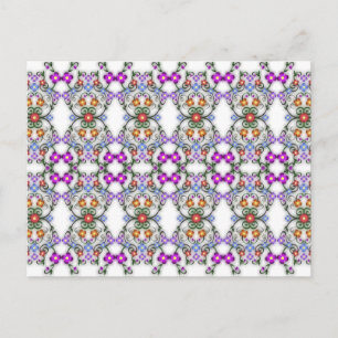 cartão postal de flores ornamentais