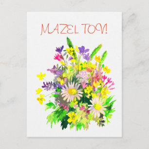 Cartão postal de flores silvestres