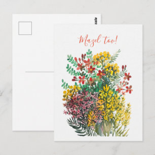 Cartão postal de flores silvestres