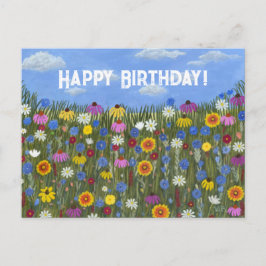 Cartão postal de flores silvestres com Margaridas