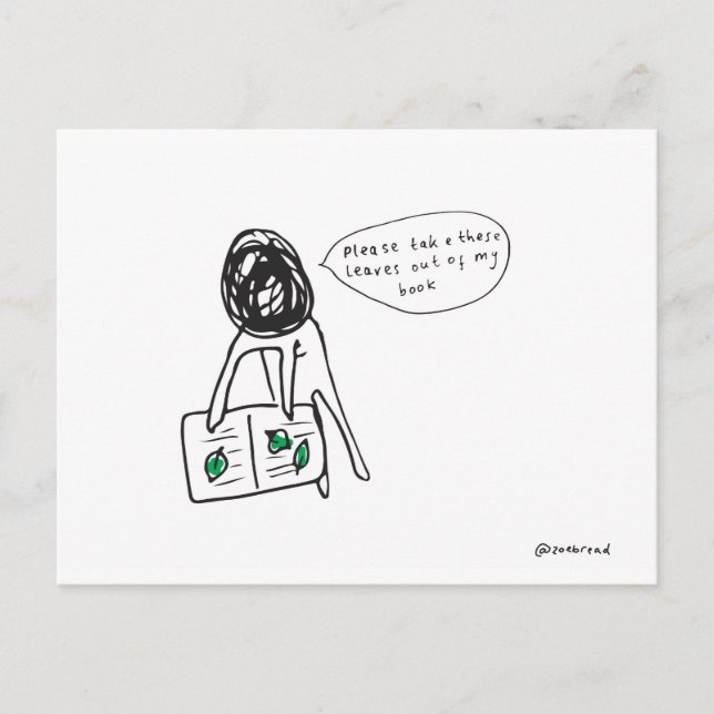 cartão postal de folhas (Frente)