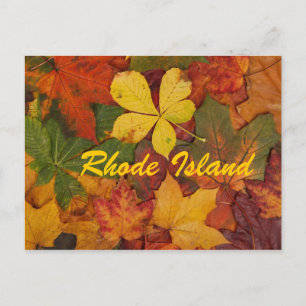 Cartão postal de Folhas de outono de Rhode Island