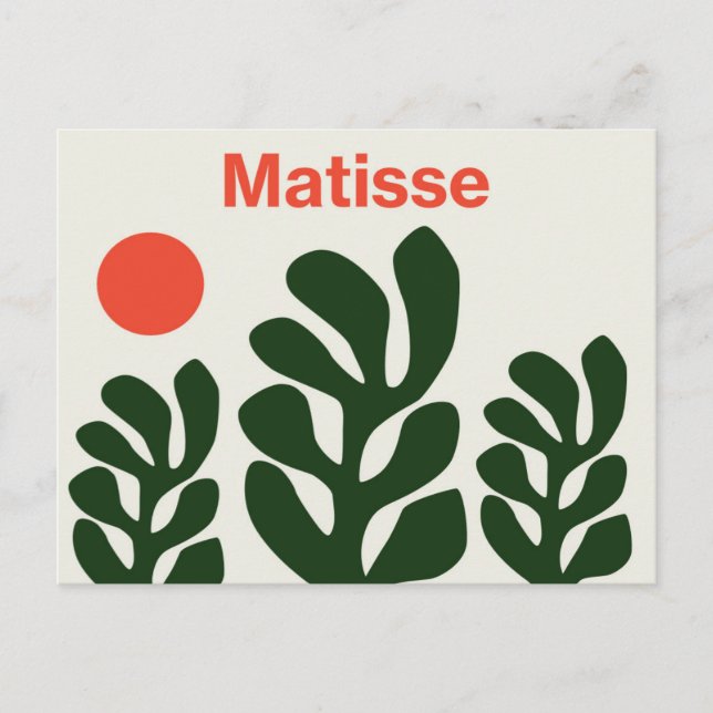 Cartão postal de Folhas Matisse (Frente)