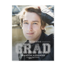 Cartão postal de formatura com cor editável esport