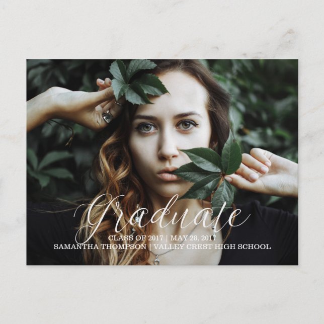 Cartão postal de formatura com foto de roteiro del (Frente)