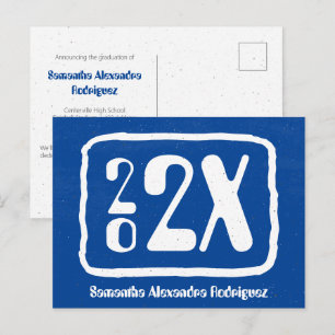 Cartão postal de formatura do ano letivo da classe