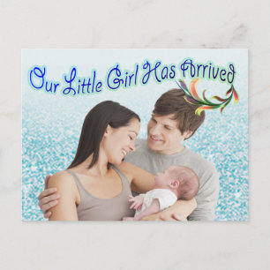 Cartão Postal de Foto Azul Verde Turquesa