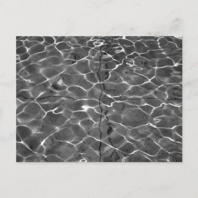 Cartão Postal de Foto com Reflexos de Luz na Água (Frente)