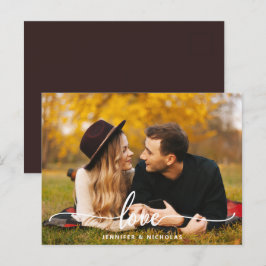 Cartão postal de foto com roteiro de amor personal