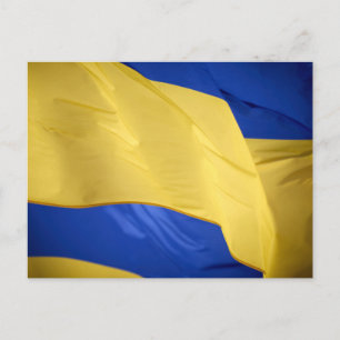 Cartão postal de foto com sinalizador da Ucrânia
