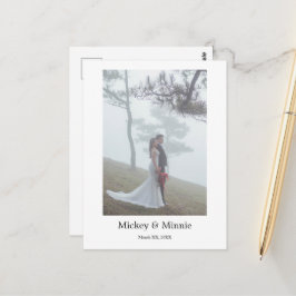 Cartão Postal de Foto de Casamento Personalizado P