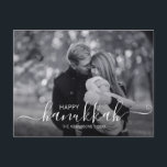 Cartão postal de foto de férias Feliz Hanukkah<br><div class="desc">Personalize o texto personalizado acima. Você pode encontrar itens adicionais coordenados em nossa coleção "Presentes de Hanukkah e um Menorá".</div>