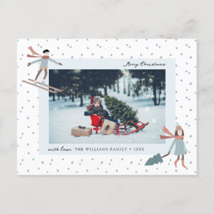 Cartão Postal de Foto de Natal Adorável