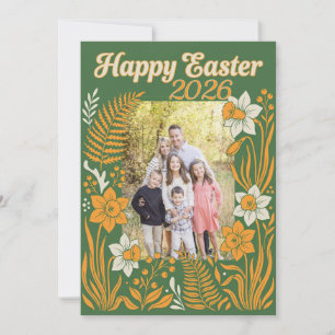 Cartão Postal de Foto de Páscoa Floral - Botânica