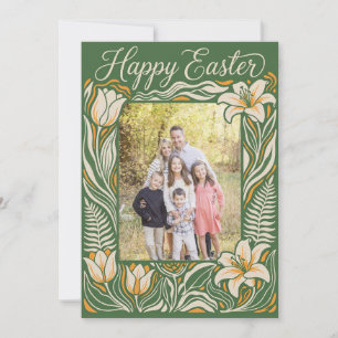 Cartão Postal de Foto de Páscoa Floral - Botânica 