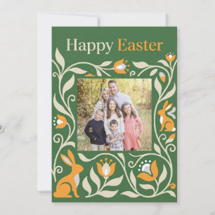 Cartão Postal de Foto de Páscoa Floral - Botânica